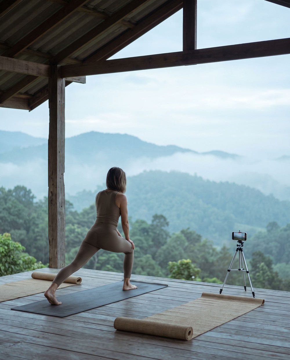 Yoga and wellness retreat content shot in Chiang Mai