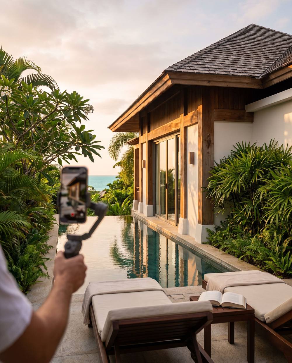 Private villa tour content filmed on Koh Samui
